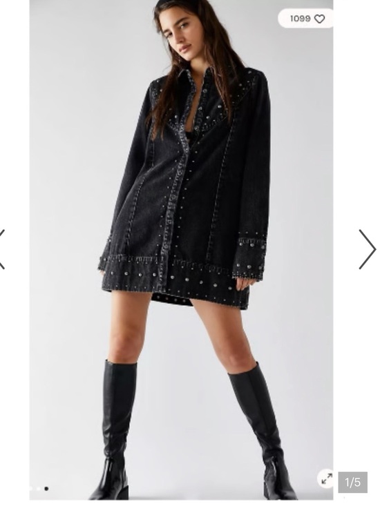 Free People Dresses & Skirts - Free People We The Free Bennet Studded Denim Shirt Jacket